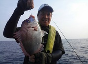 ７月１２日　テンヤ真鯛リレー　午後船　釣果