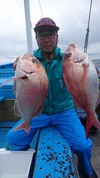 ９月２４日　テンヤ真鯛船　釣果